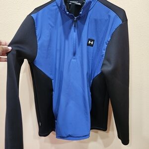 Under Armour Blue & Black Quarter-Zip Pullover